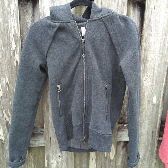 Lululemon Full zip up hoodie grayish black Size 6 - Picture 1 of 6